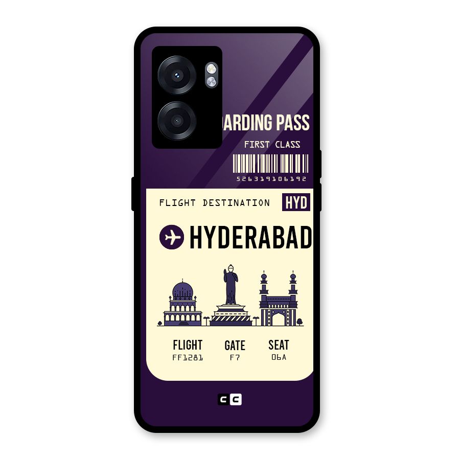 Hyderabad Boarding Pass Glass Back Case for Realme Narzo 50 5G