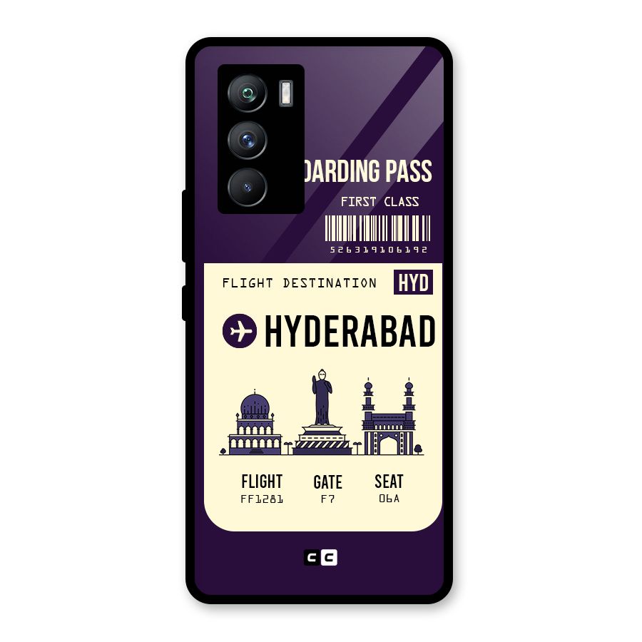 Hyderabad Boarding Pass Glass Back Case for Vivo iQOO 9 SE