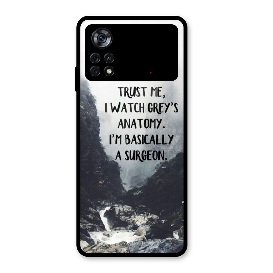 I Am A Surgeon Glass Back Case for Poco X4 Pro 5G