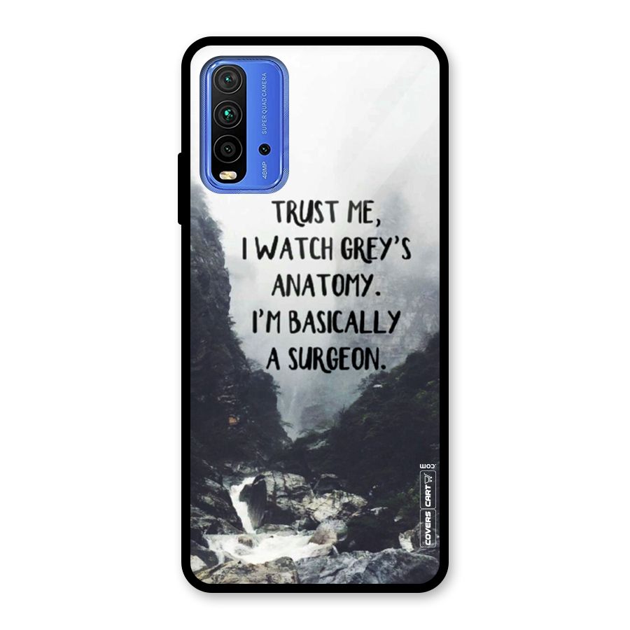 I Am A Surgeon Glass Back Case for Redmi 9 Power