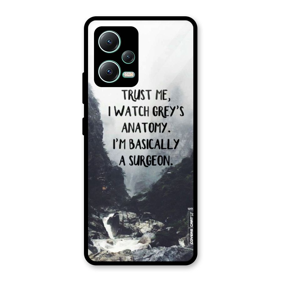 I Am A Surgeon Glass Back Case for Redmi Note 12 5G