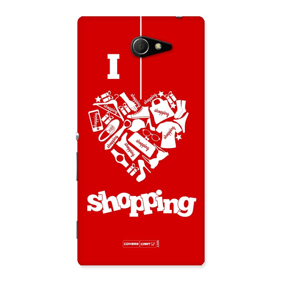 I Love Shopping Back Case for Sony Xperia M2
