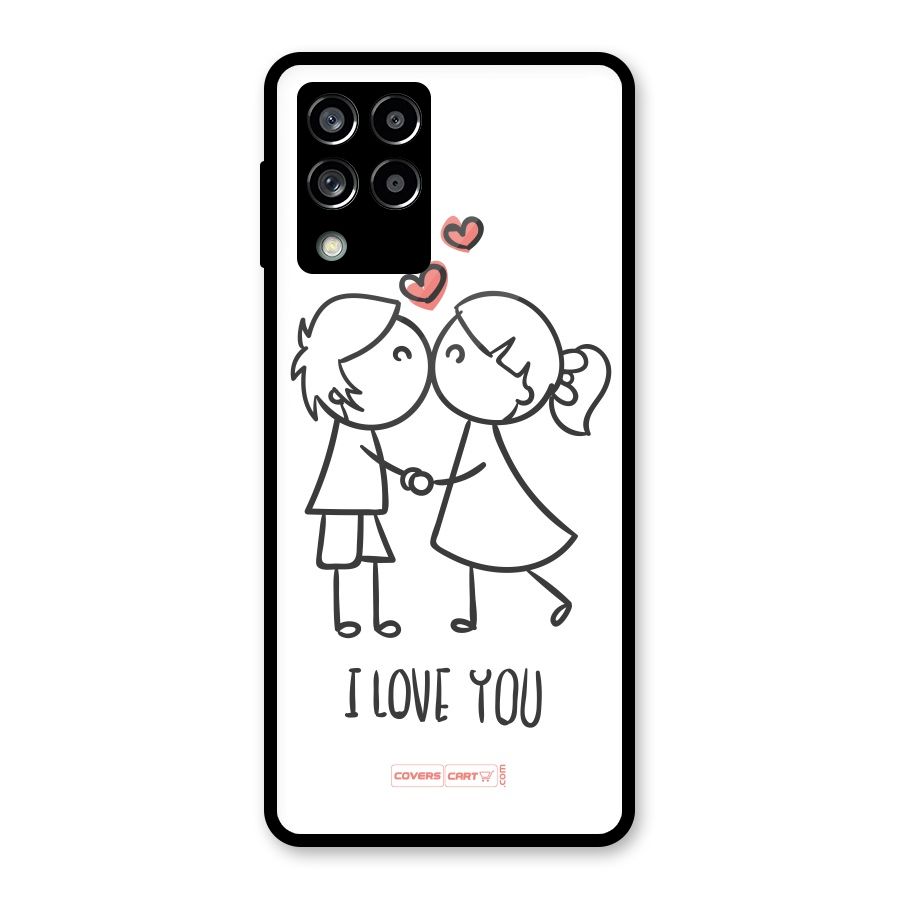 I Love You Glass Back Case for Galaxy M53 5G