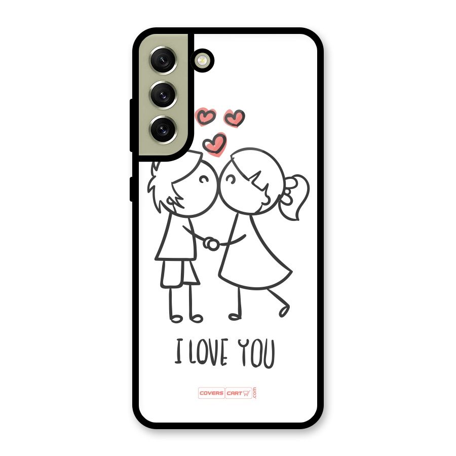 I Love You Glass Back Case for Galaxy S21 FE 5G