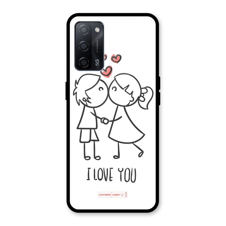 I Love You Glass Back Case for Oppo A53s 5G