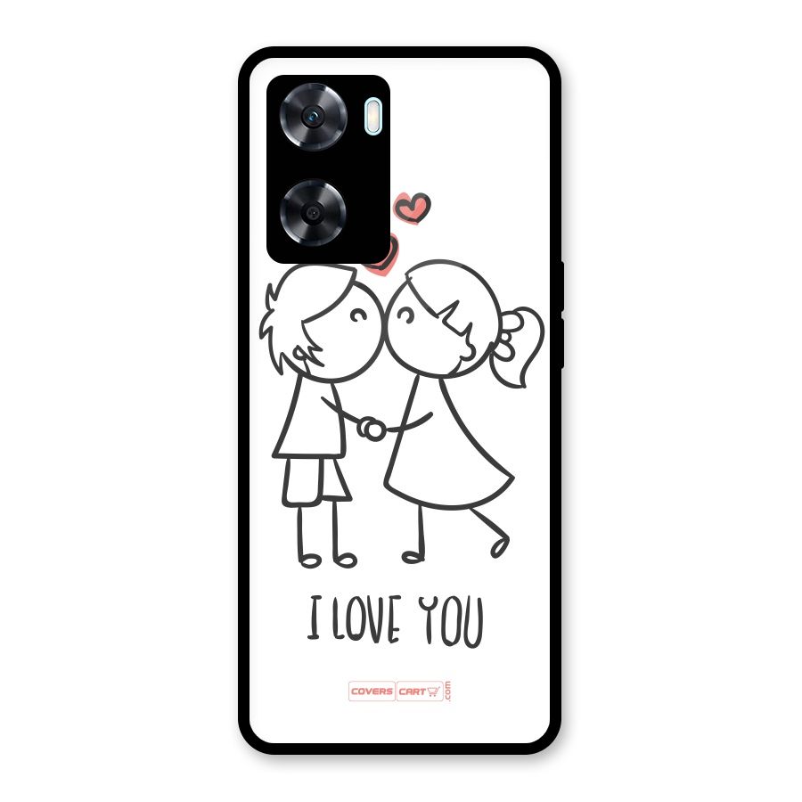 I Love You Glass Back Case for Oppo A77