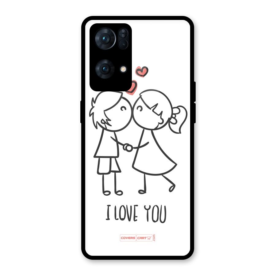 I Love You Glass Back Case for Oppo Reno7 Pro 5G
