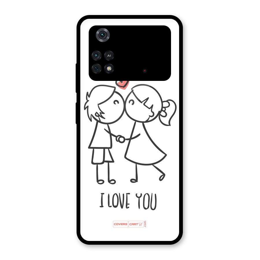 I Love You Glass Back Case for Poco M4 Pro 4G