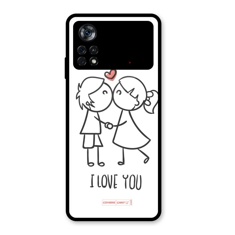 I Love You Glass Back Case for Poco X4 Pro 5G