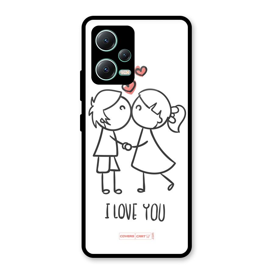 I Love You Glass Back Case for Redmi Note 12 5G