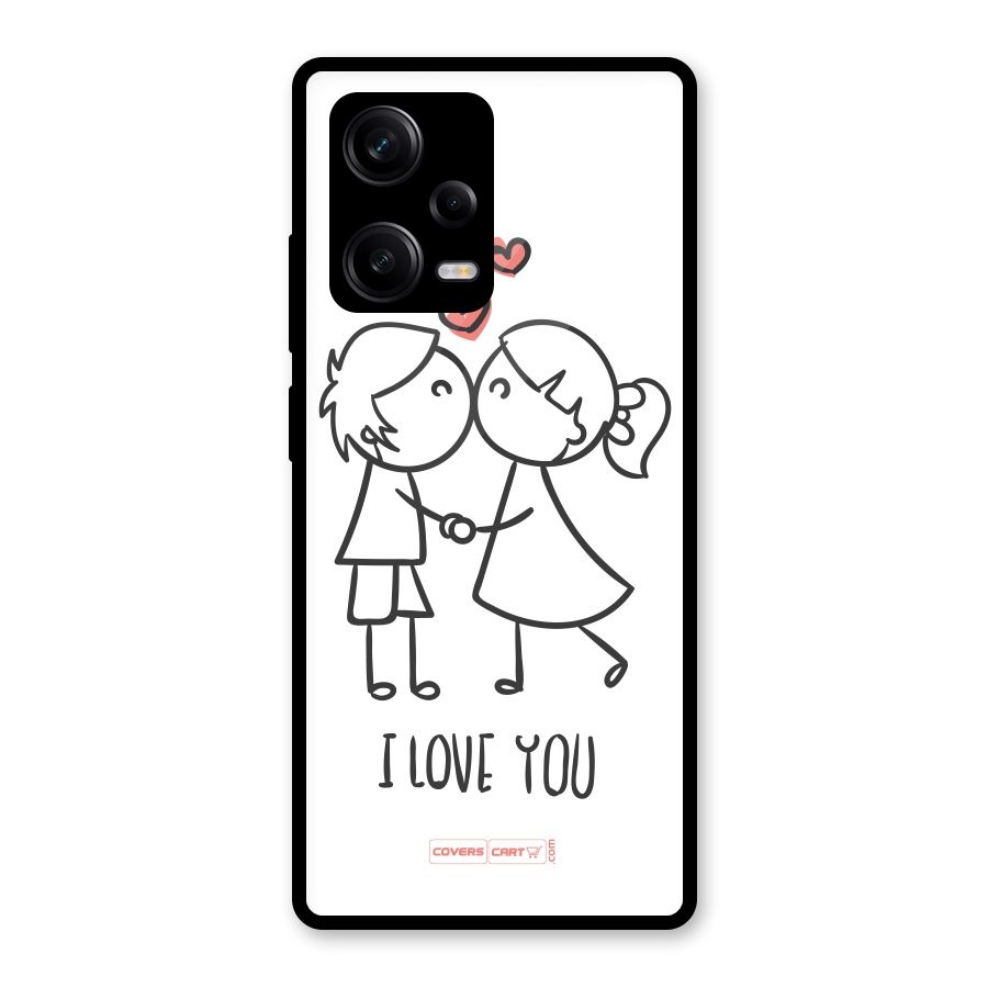 I Love You Glass Back Case for Redmi Note 12 Pro