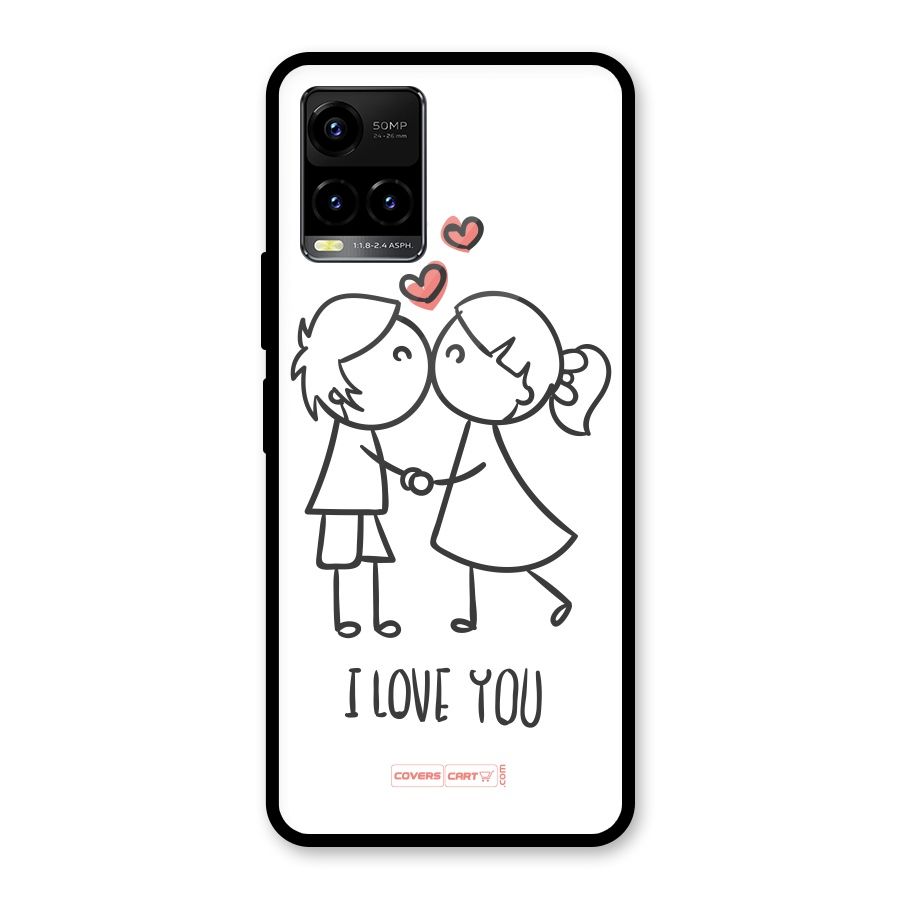 I Love You Glass Back Case for Vivo Y21T