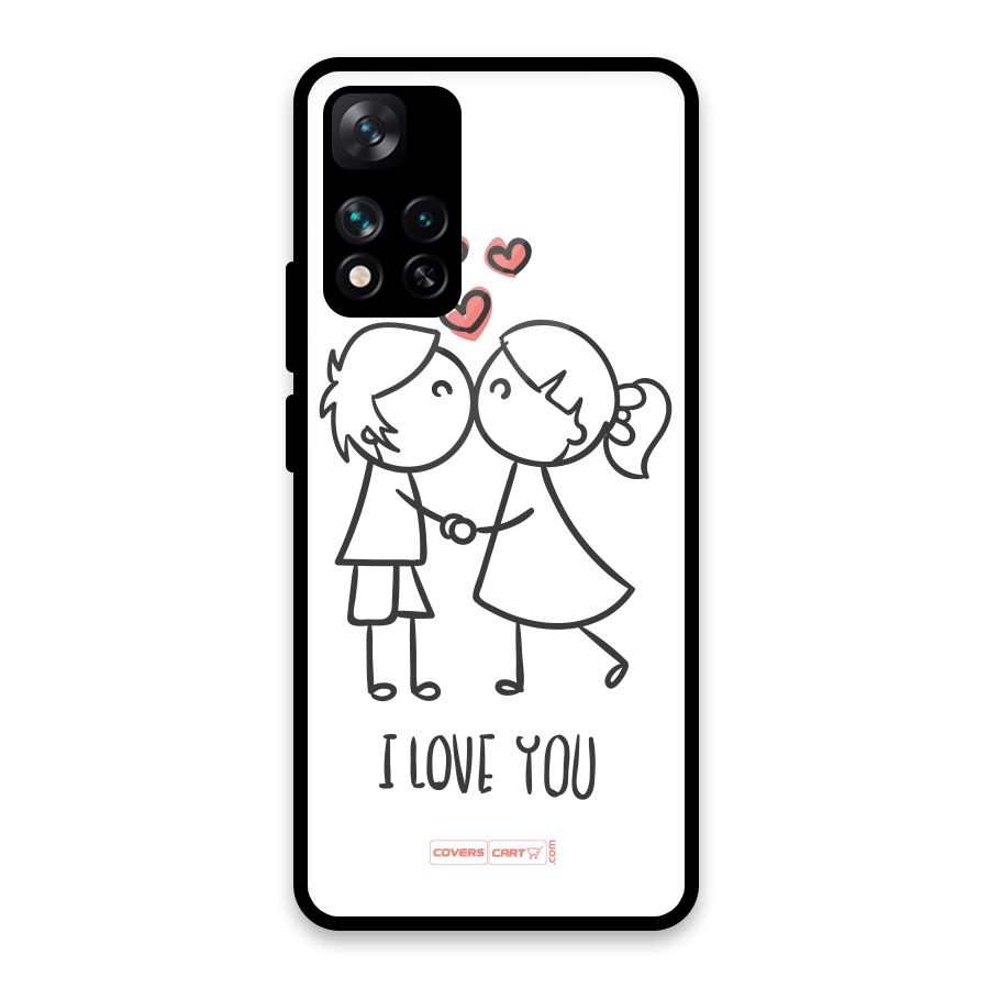 I Love You Glass Back Case for Xiaomi 11i HyperCharge 5G