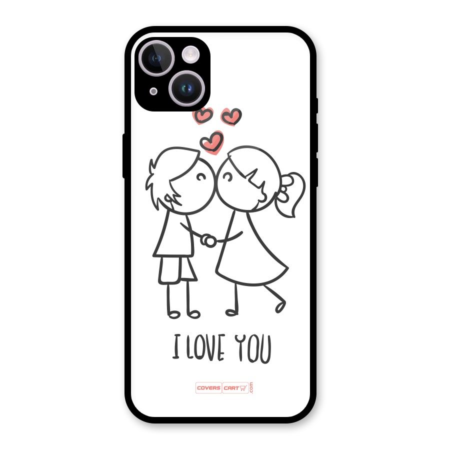 I Love You Glass Back Case for iPhone 14 Plus