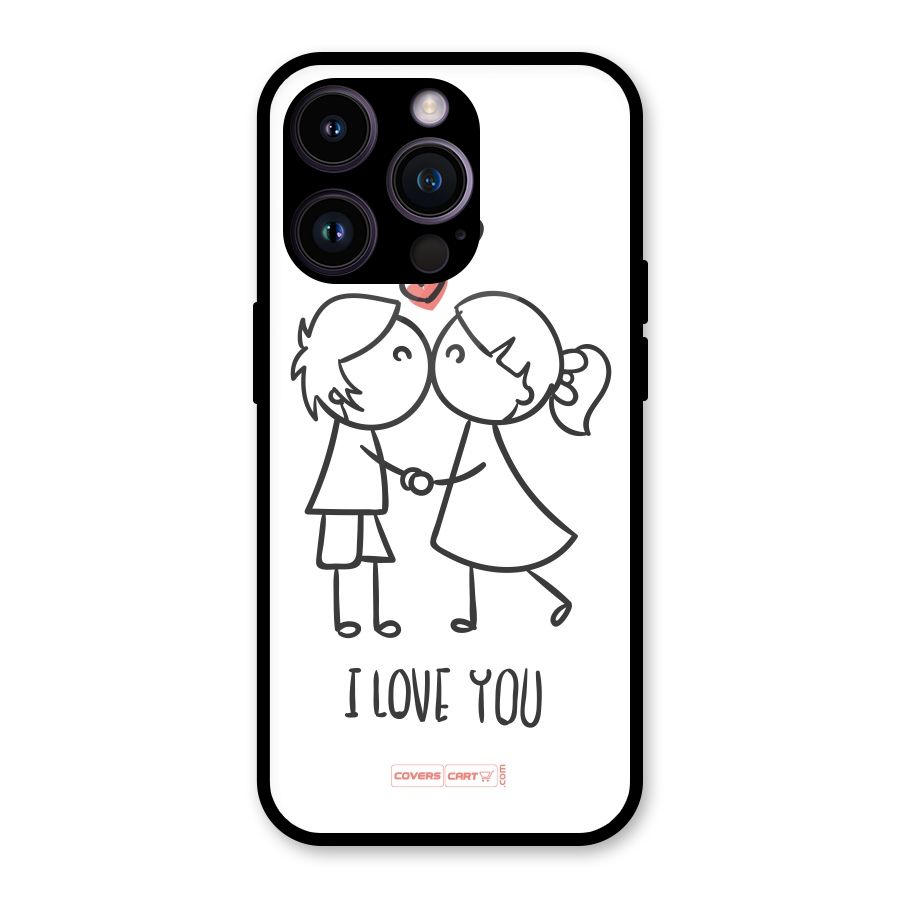 I Love You Glass Back Case for iPhone 14 Pro