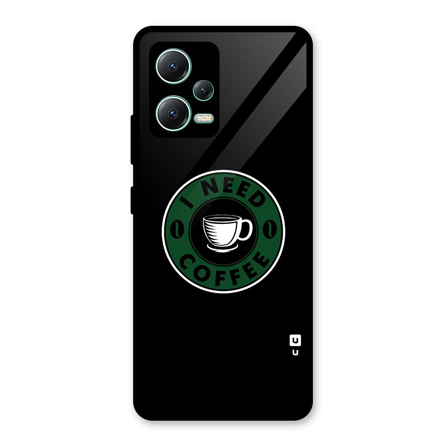 I Need Coffee Classic Glass Back Case for Redmi Note 12 5G