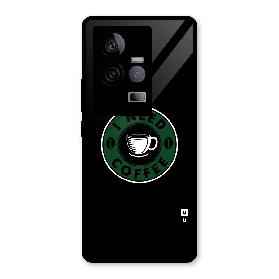 I Need Coffee Classic Glass Back Case for Vivo iQOO 11 5G