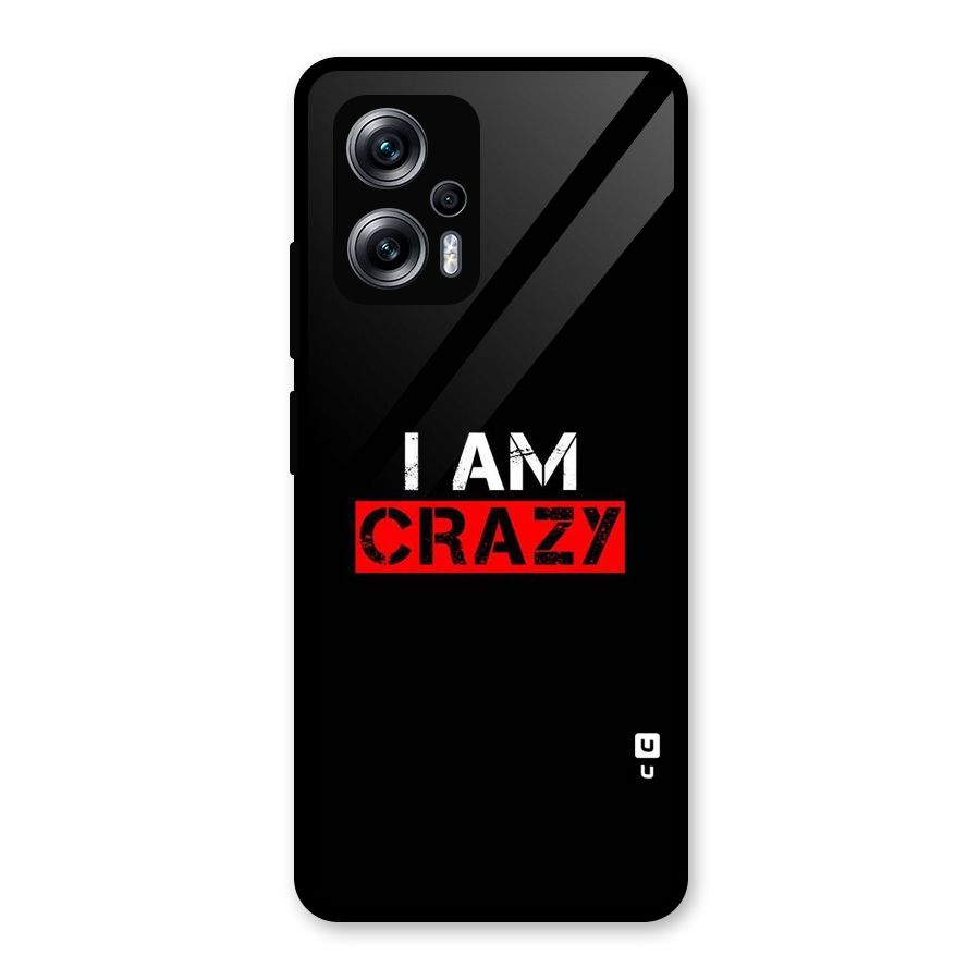 I am Crazy Glass Back Case for Redmi K50i