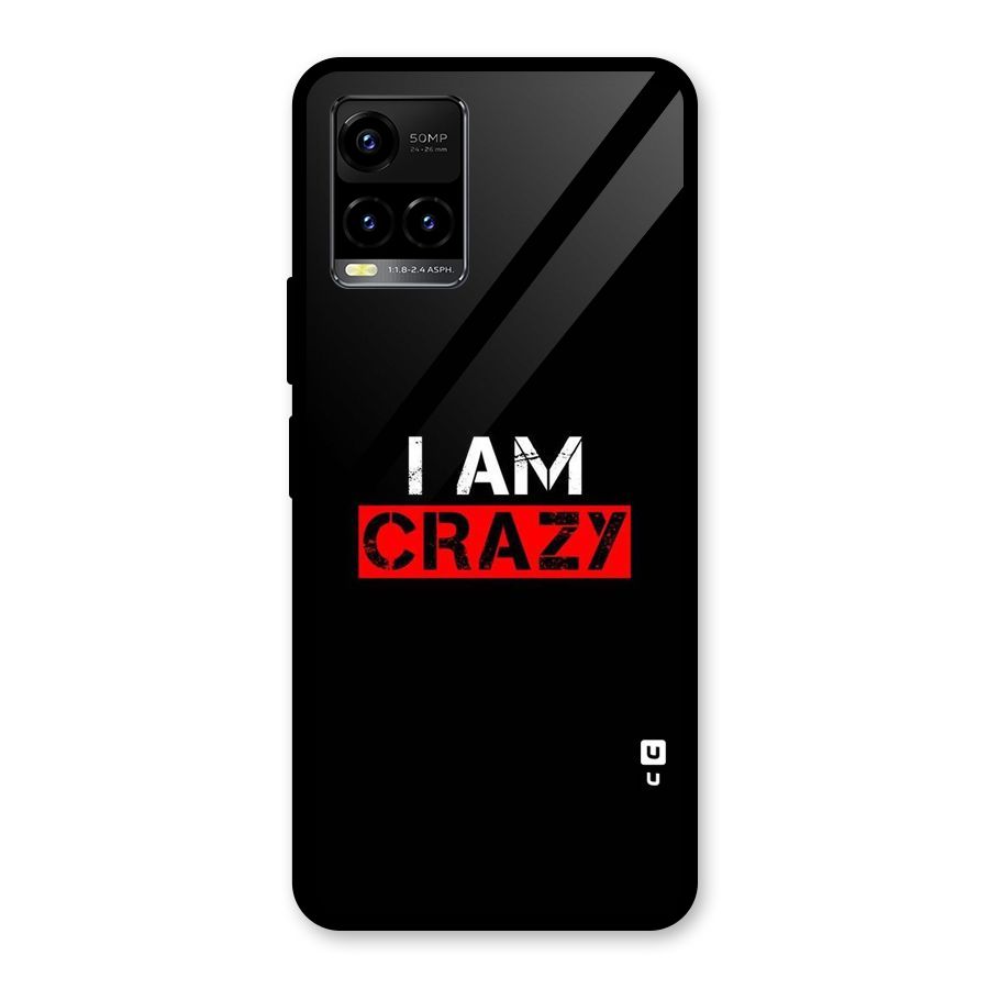 I am Crazy Glass Back Case for Vivo Y21A