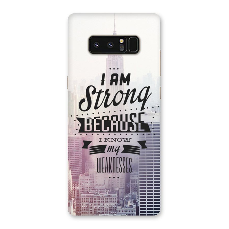 I am Strong Back Case for Galaxy Note 8