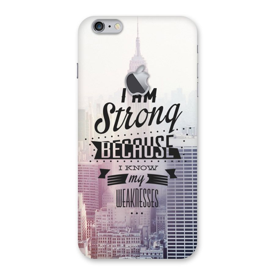 I am Strong Back Case for iPhone 6 Plus 6S Plus Logo Cut