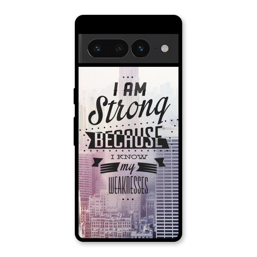 I am Strong Glass Back Case for Google Pixel 7 Pro
