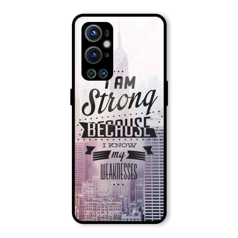 I am Strong Glass Back Case for OnePlus 9 Pro