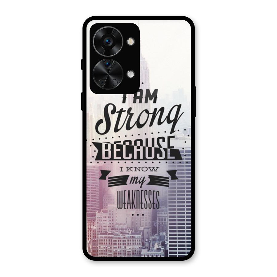 I am Strong Glass Back Case for OnePlus Nord 2T