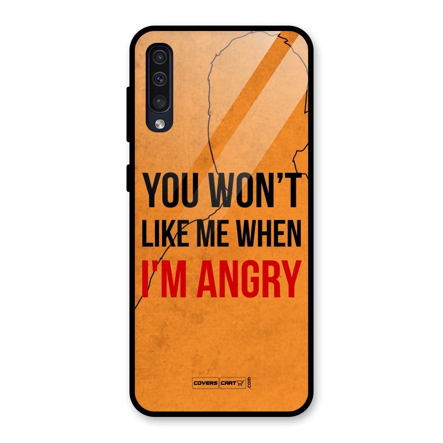 I m Angry Glass Back Case for Galaxy A30s