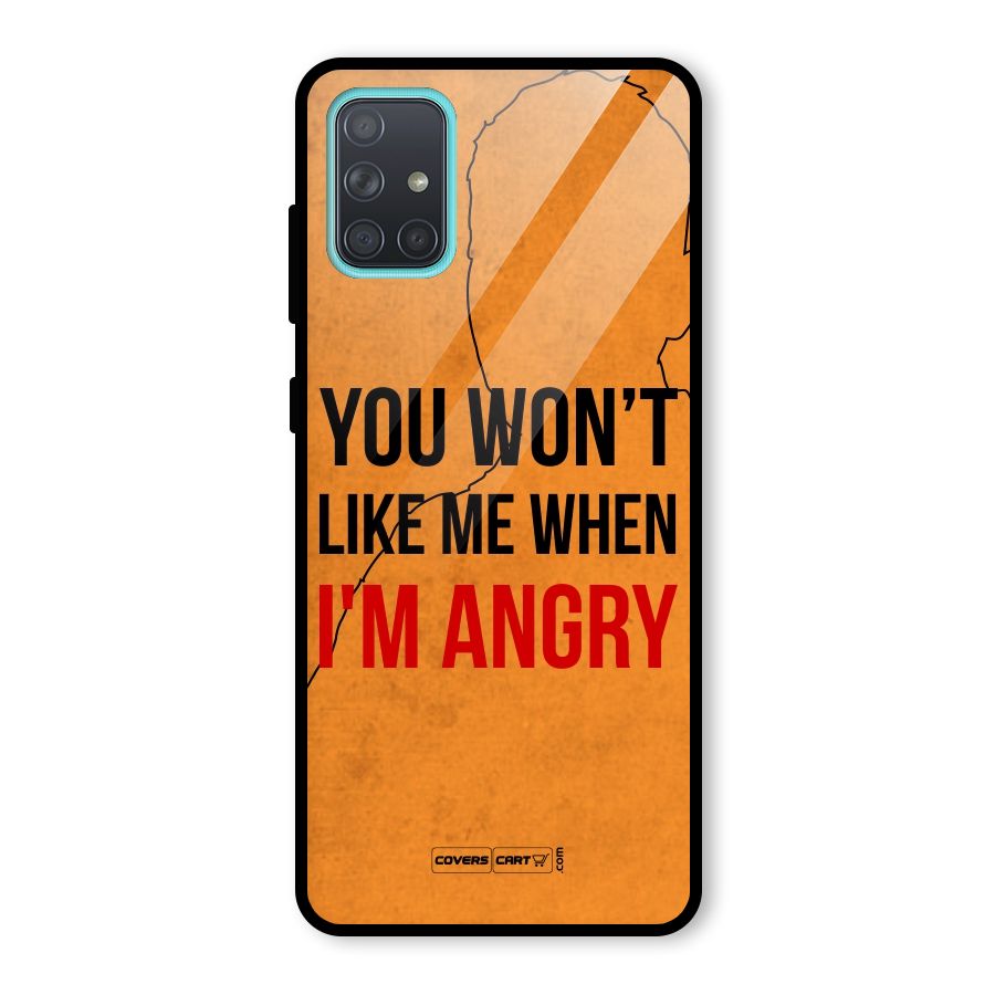I m Angry Glass Back Case for Galaxy A71