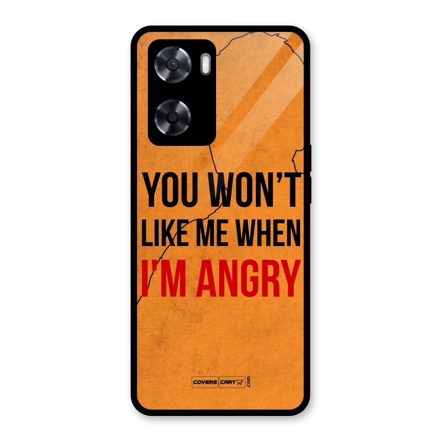 I m Angry Glass Back Case for Oppo A57 2022