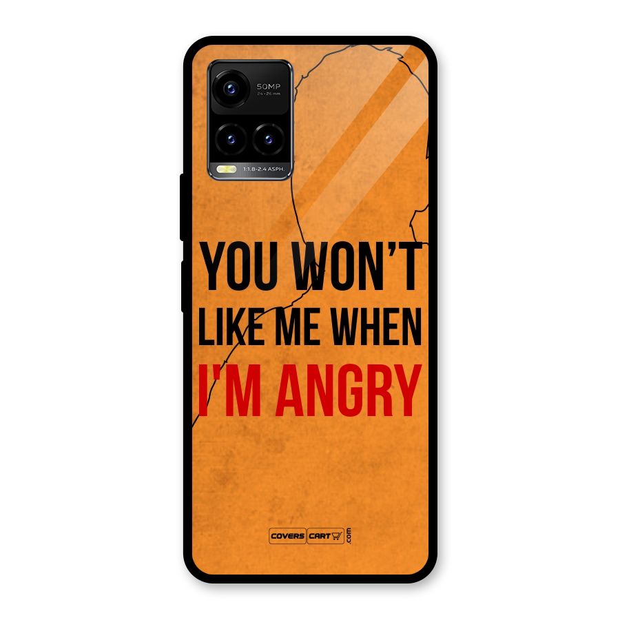 I m Angry Glass Back Case for Vivo Y21A