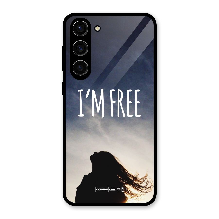 I m Free Glass Back Case for Galaxy S23 Plus