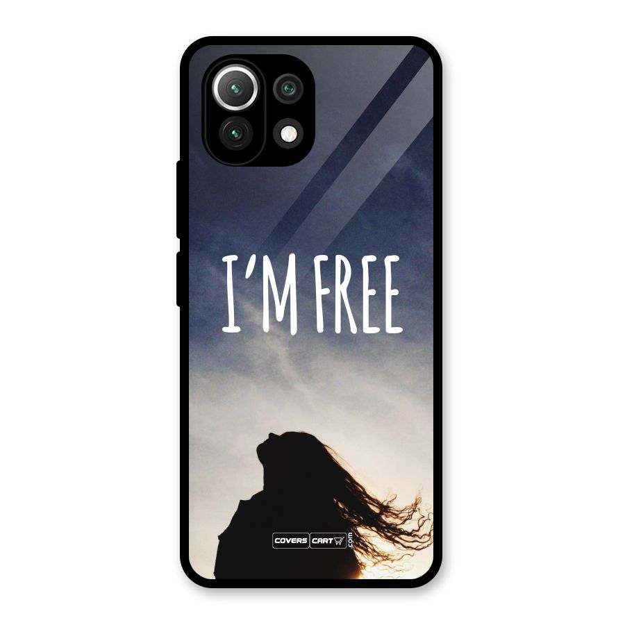 I m Free Glass Back Case for Mi 11 Lite NE 5G