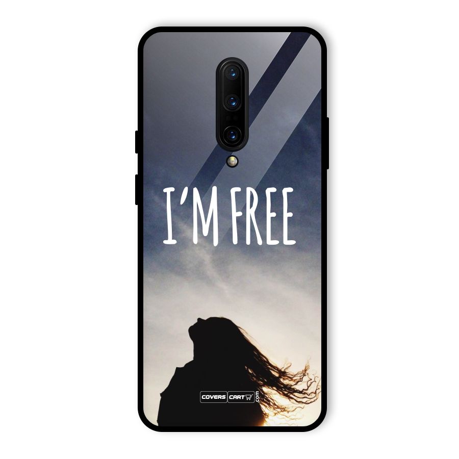 I m Free Glass Back Case for OnePlus 7 Pro