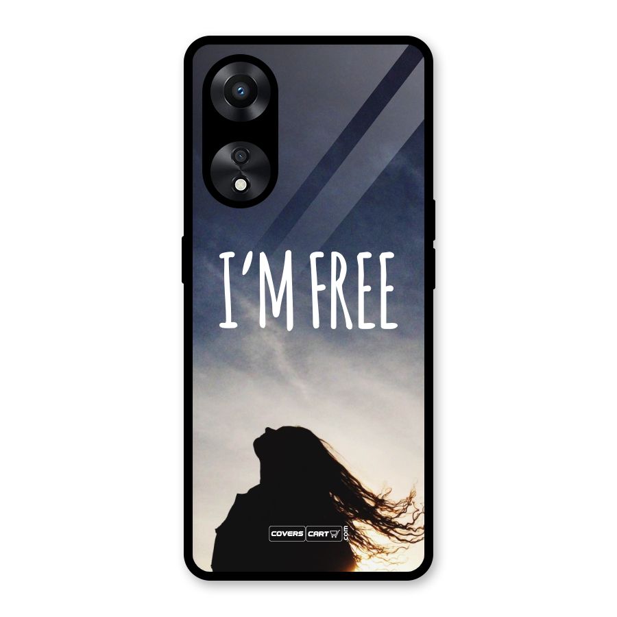 I m Free Glass Back Case for Oppo A78