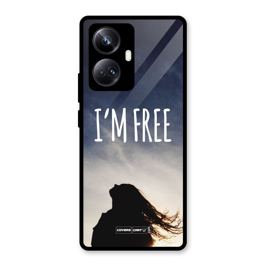 I m Free Glass Back Case for Realme 10 Pro Plus