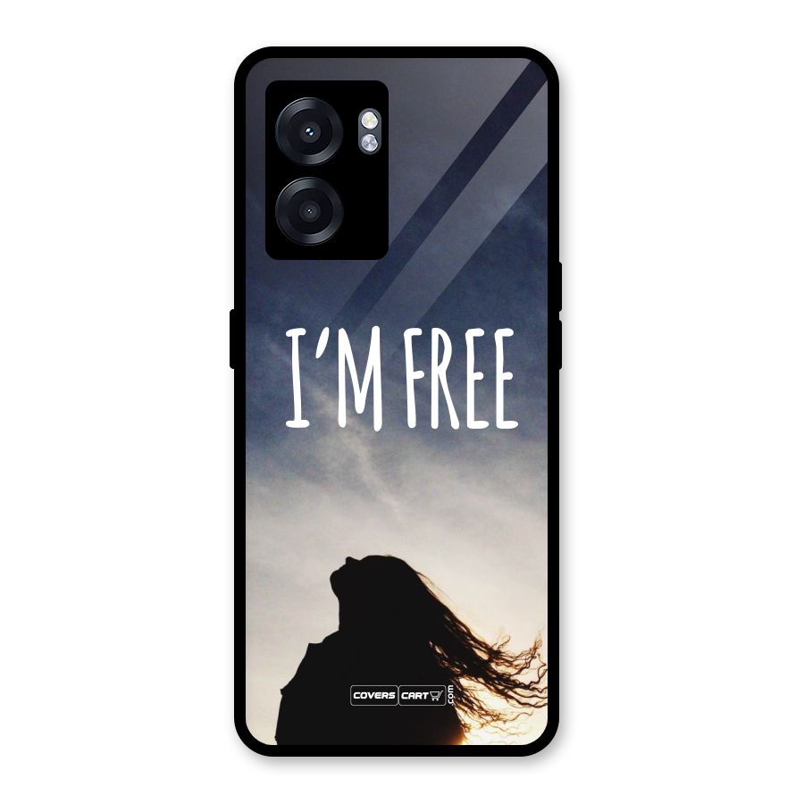 I m Free Glass Back Case for Realme Narzo 50 5G