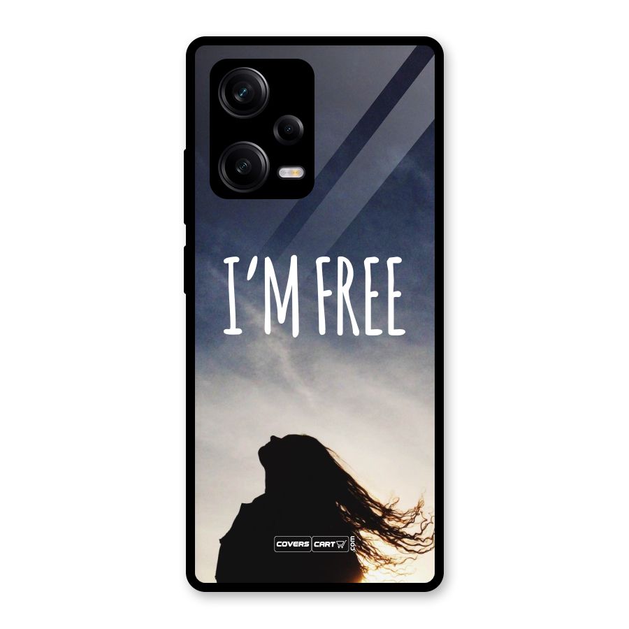 I m Free Glass Back Case for Redmi Note 12 Pro