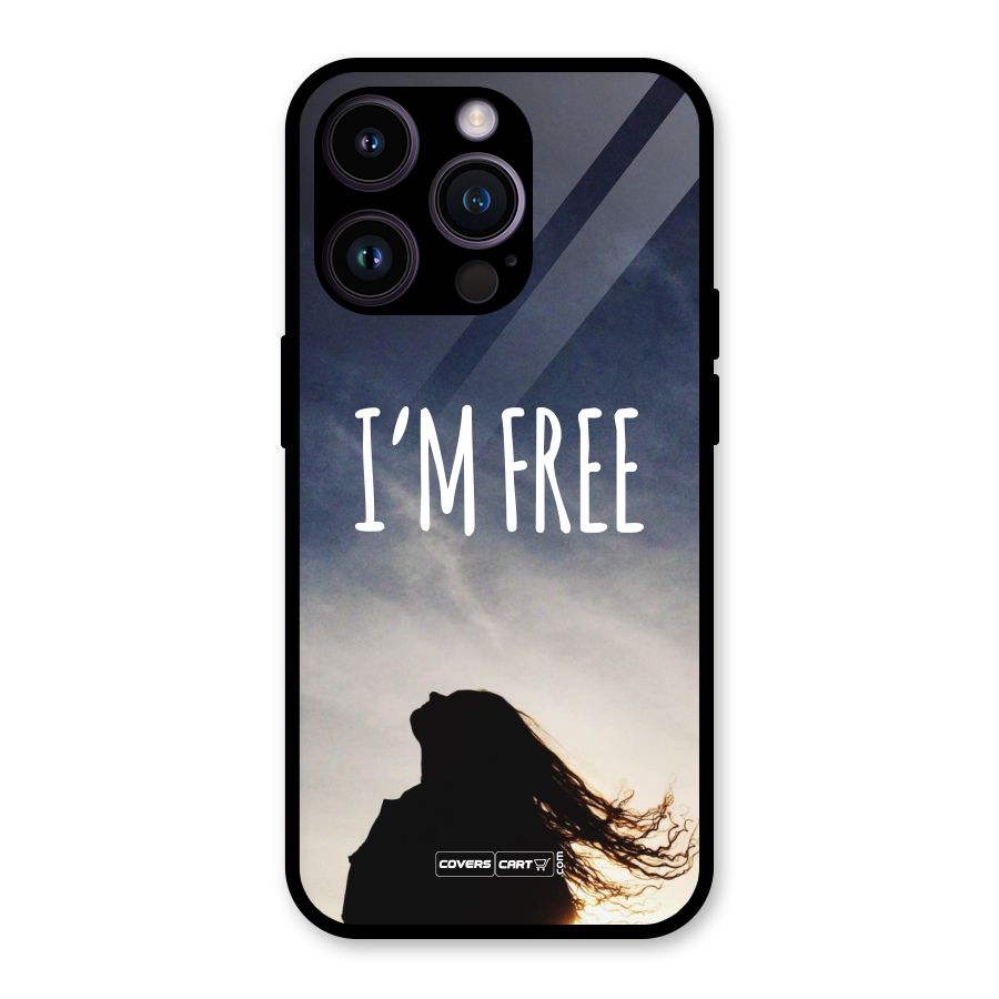 I m Free Glass Back Case for iPhone 14 Pro