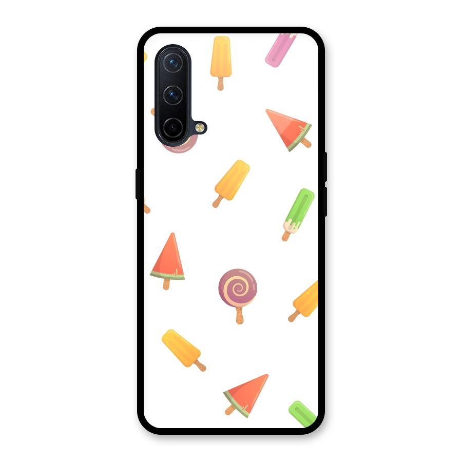 Ice Cream Colors Glass Back Case for OnePlus Nord CE 5G