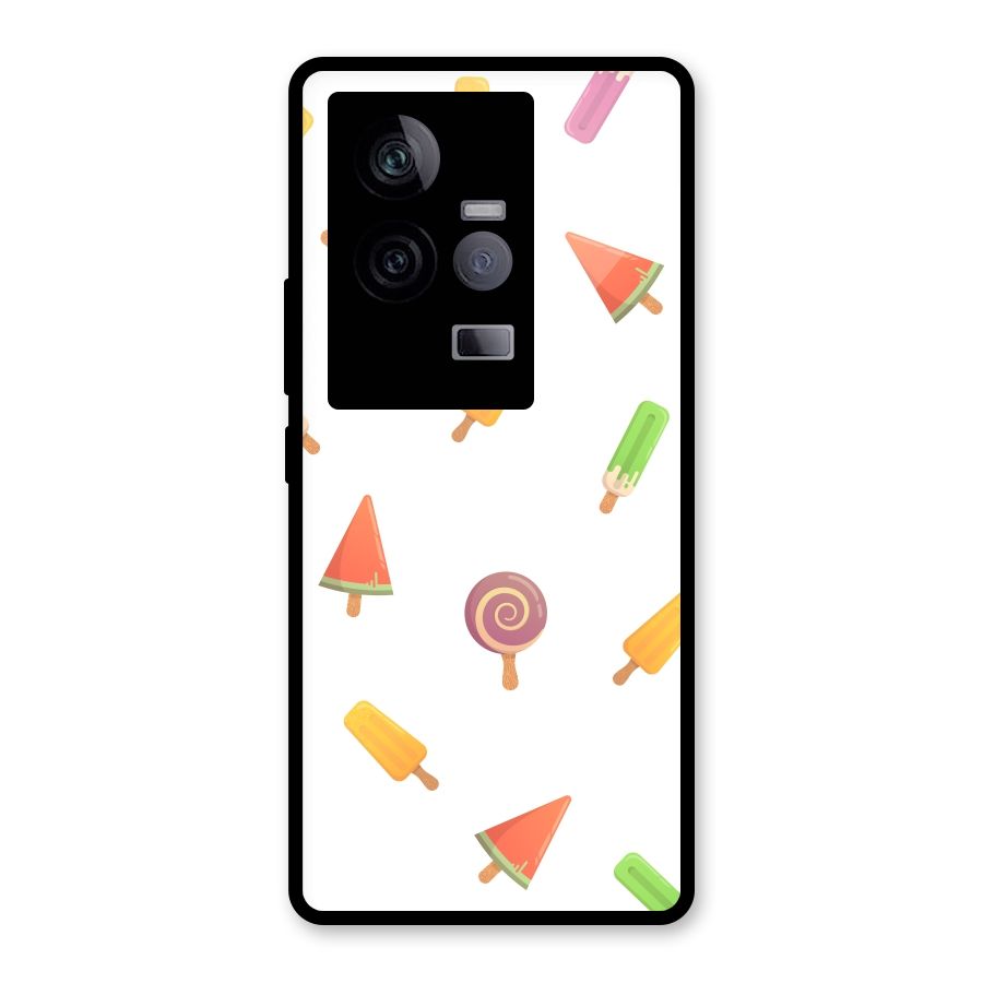 Ice Cream Colors Glass Back Case for Vivo iQOO 11 5G