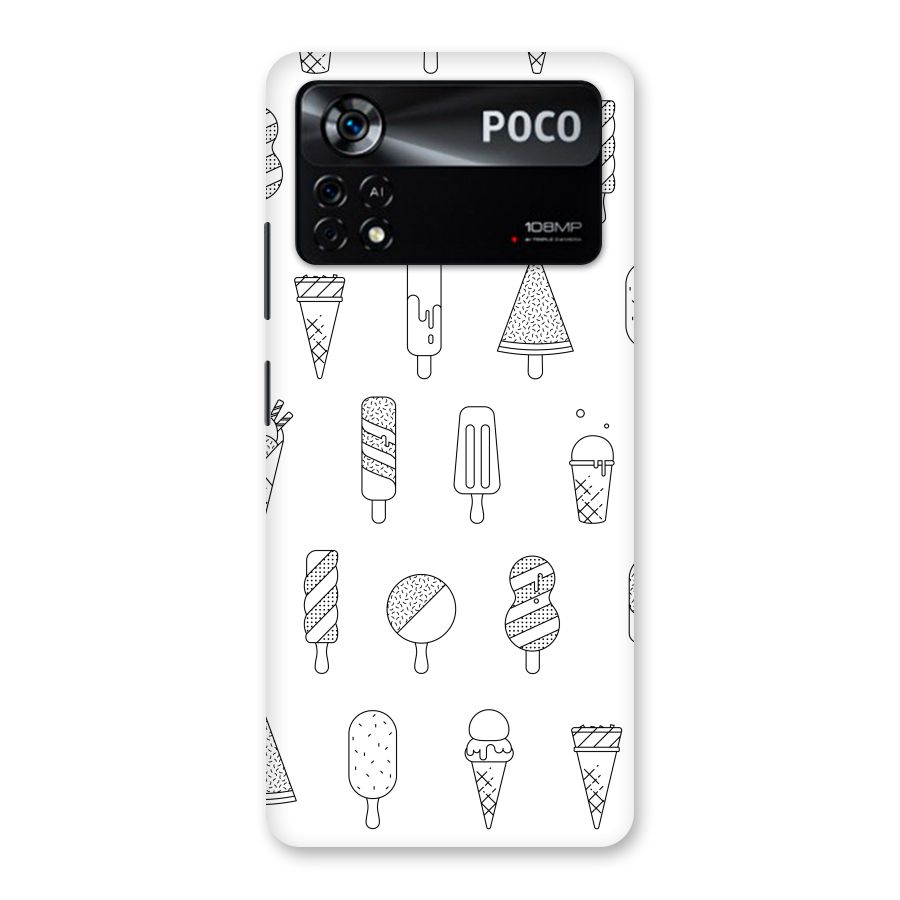 Ice Cream Lines Back Case for Poco X4 Pro 5G