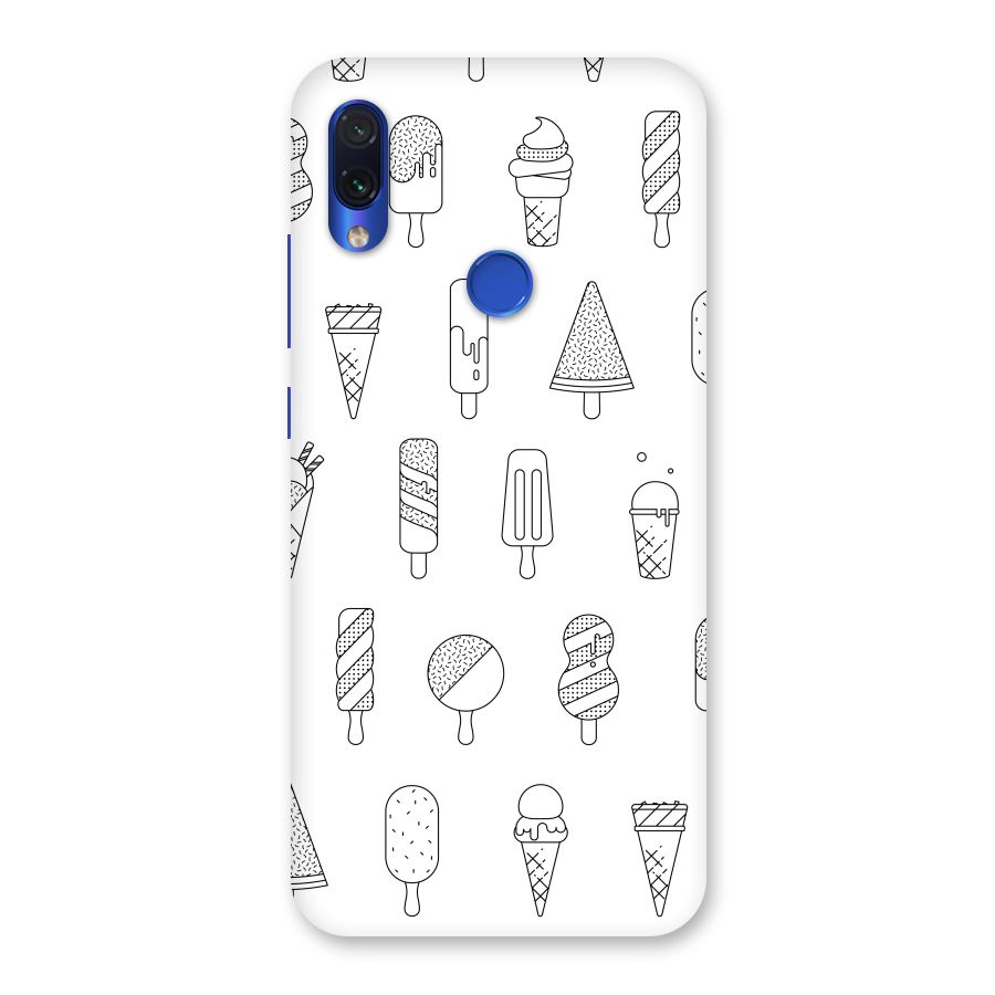 Ice Cream Lines Back Case for Redmi Note 7