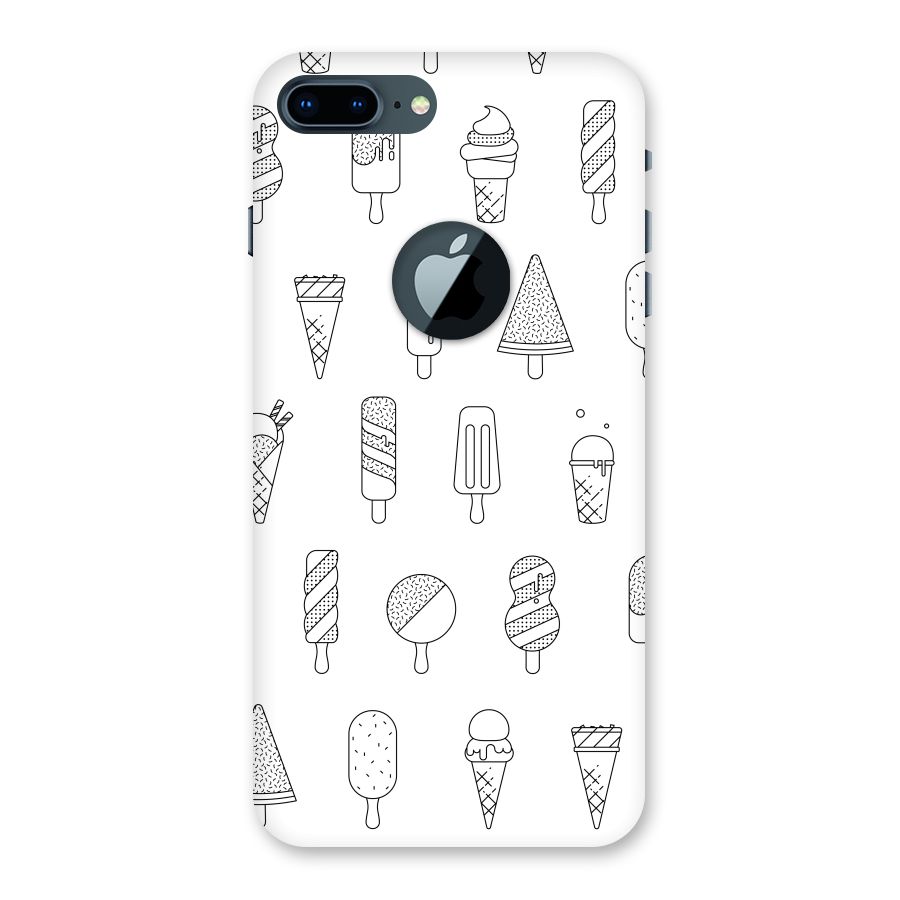 Ice Cream Lines Back Case for iPhone 7 Plus Logo Cut