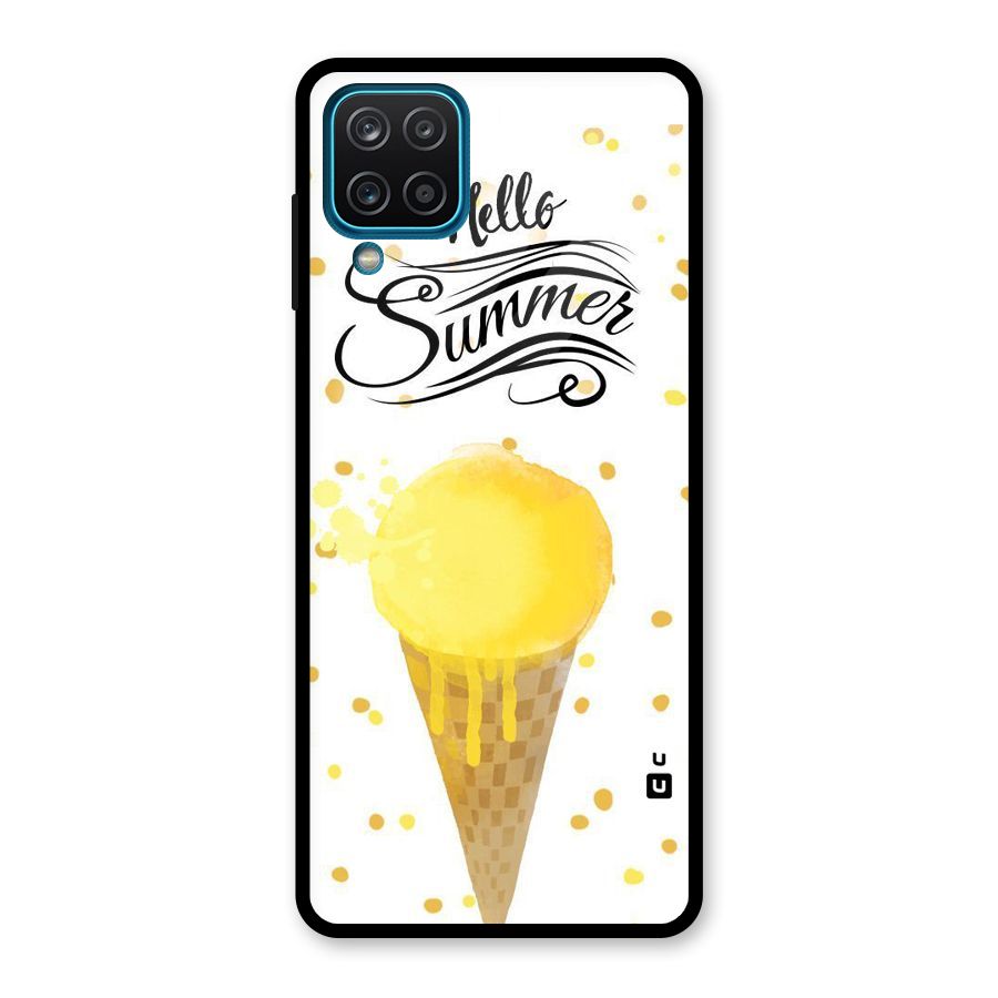 Ice Cream Summer Glass Back Case for Galaxy A12