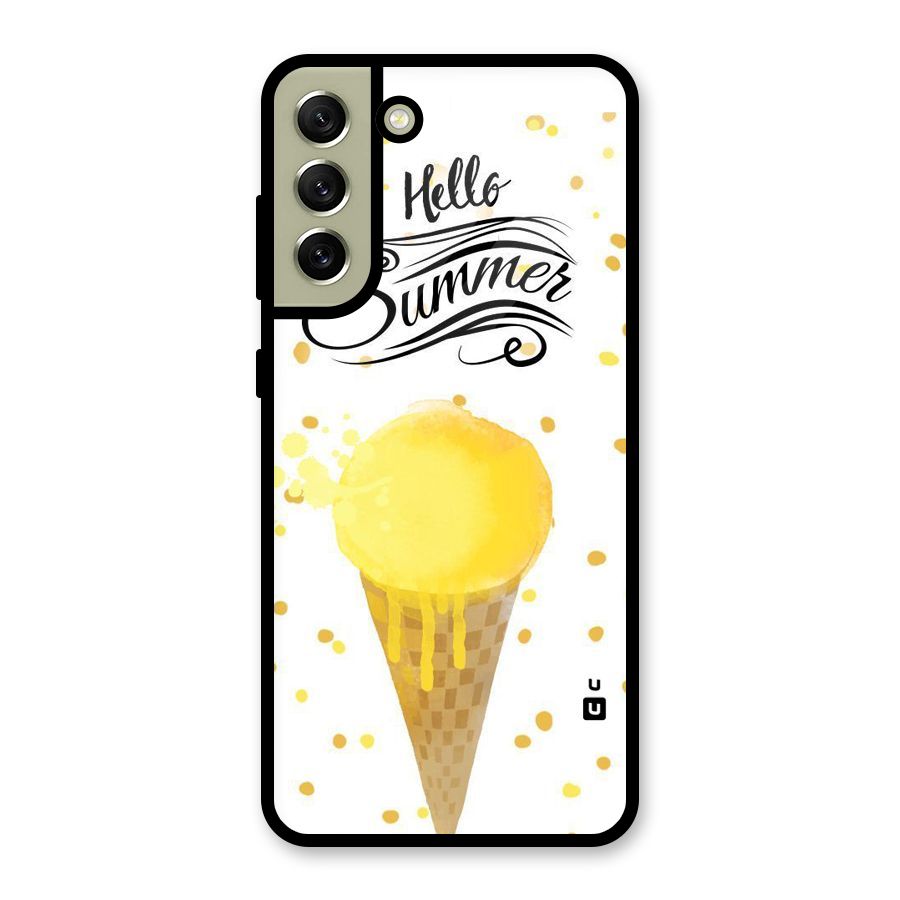 Ice Cream Summer Glass Back Case for Galaxy S21 FE 5G