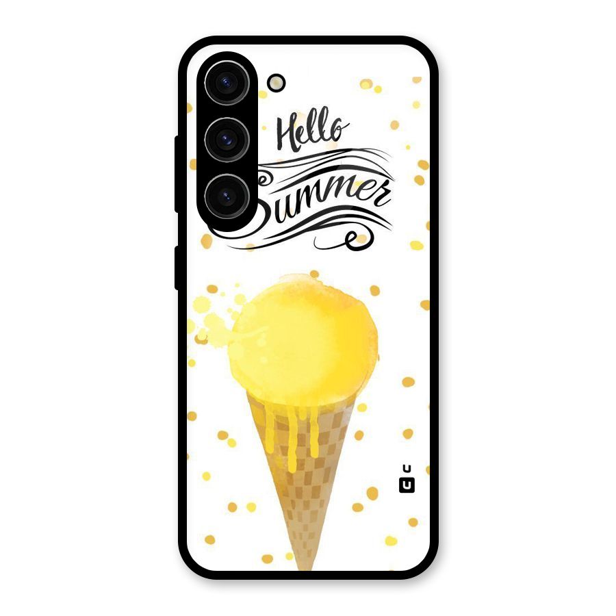 Ice Cream Summer Glass Back Case for Galaxy S23