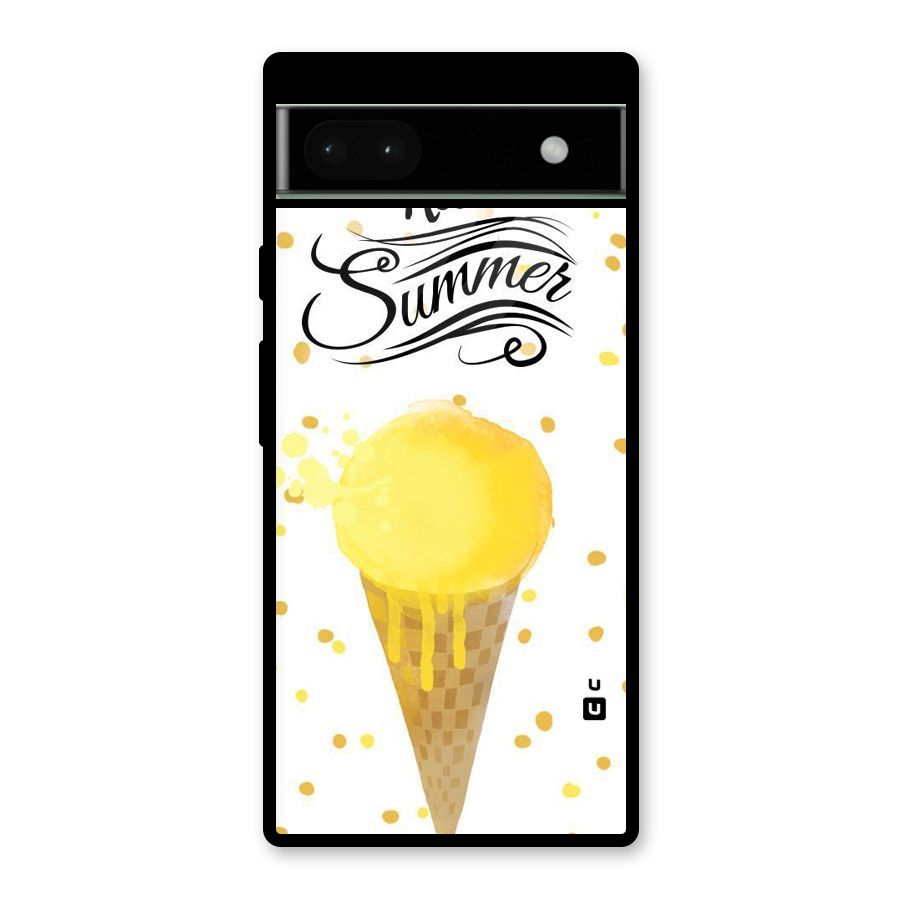 Ice Cream Summer Glass Back Case for Google Pixel 6a