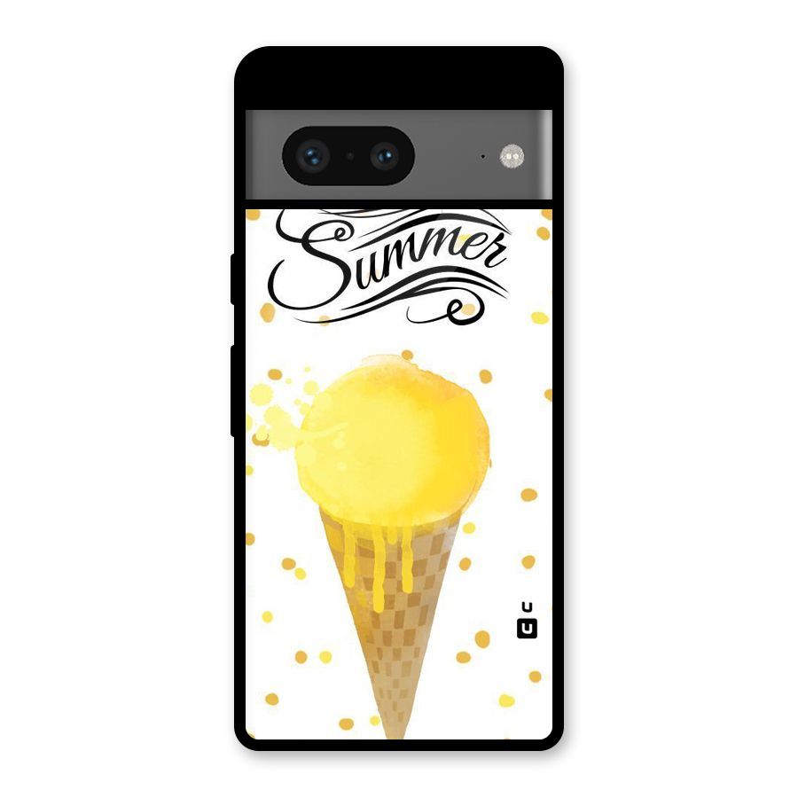 Ice Cream Summer Glass Back Case for Google Pixel 7